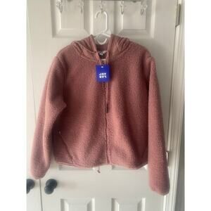 NWT JoyLab Pink Full Zip Sherpa‎ Jacket Size Large
